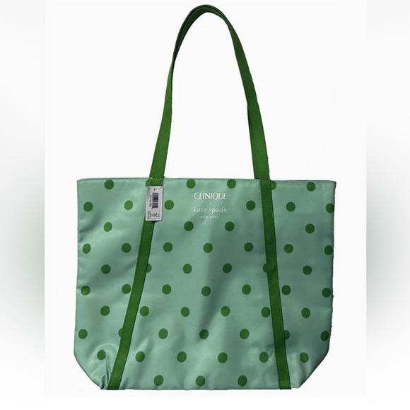 kate spade Bags Clinique X Kate Spade Green Polka Dot Bag Poshmark